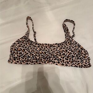 Target Xhilaration Pink Bikini Top with Leopard Trim